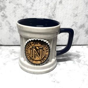 University of Notre Dame coffee mug.